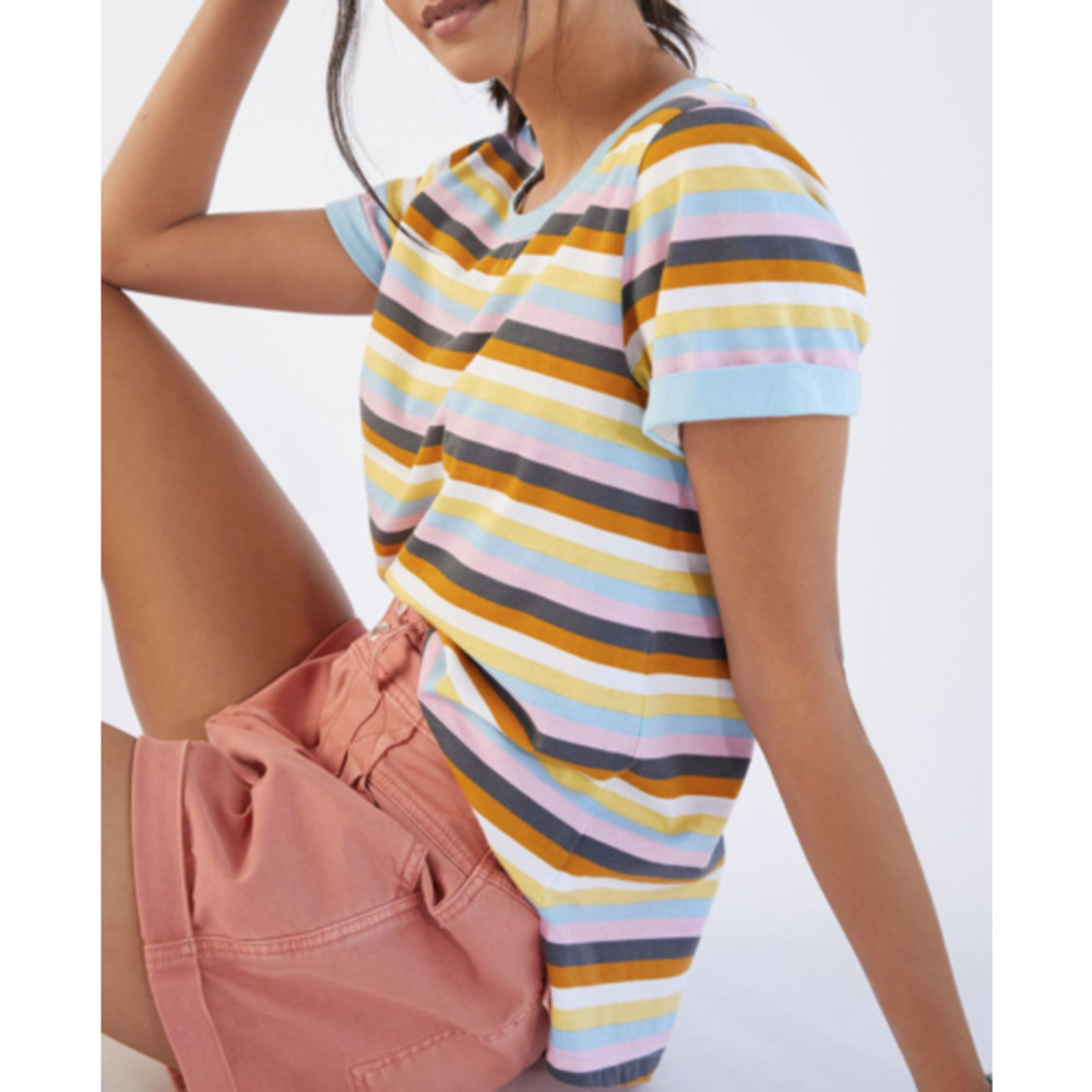 Anthropologie T.la Charmer Ringer Striped Tee